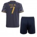 Maillot de foot Real Madrid Vinicius Junior #7 Extérieur vêtements enfant 2023-24 Manches Courtes (+ pantalon court)